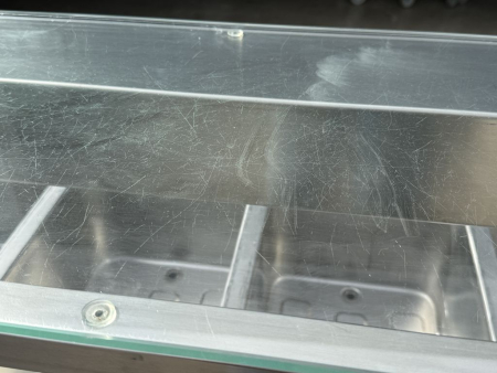 Preview: Mobile Warmhaltestation Edelstahl Buffetwagen Speisenausgabe 4 Becken Glasaufsatz (gebraucht)