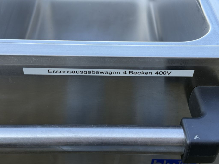 Preview: Buffetwagen Speisenausgabewagen Edelstahl 4 Becken 400V fahrbar (gebraucht)