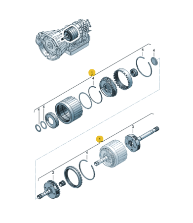 Preview: 01L398209A 1x planetary gear set with pinion gear GAG Audi RS6 A8 A6 NEW