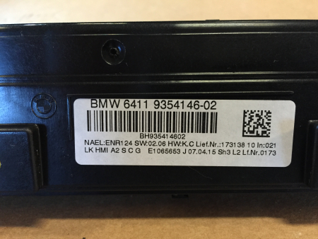 Preview: 64119354146 Bedienteil Klimaautomatik High BMW