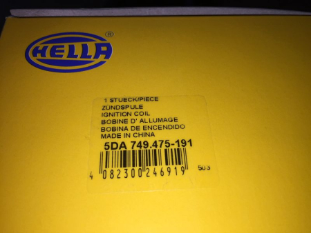 Preview: HELLA 5DA-749-475-191 1208063 1104003 Zündspule für OPEL