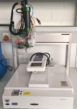 Janome Desktop Robot JR2303N mit Preeflow eco-PEN300 & Vieweg Steuerungen (Gebraucht, Baujahr 2015)