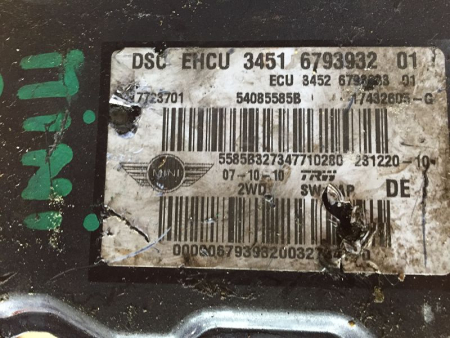 Preview: 3451-6793932-01 3452-6793933-01 17723701 BMW Mini ABS / DSC hydraulic unit TRW