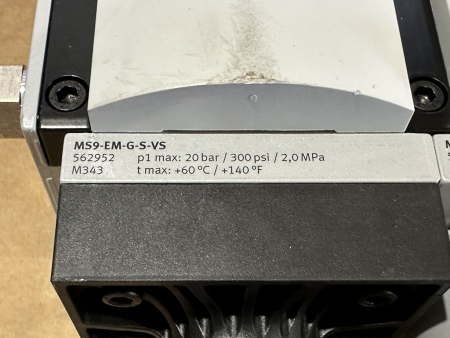 Festo Wartungseinheit 2x MS9-EM-G-S-VS 1x MS9-LF-G-C-U-M 564108 562952