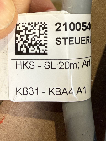 Preview: KUKA Steuerleitung Kabel HKS-SL 20m Sub-D Art.Nr. 1227182 (gebraucht)
