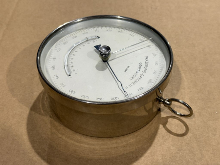 Preview: Lambrecht Precision Barometer Compensated Aneroid Barometer No. 41593 with Wooden Case Used