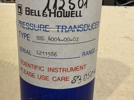 Bell & Howell Pressure Transducer Drucksensor BHL-4004-00-02 0–3 bar (gebraucht)