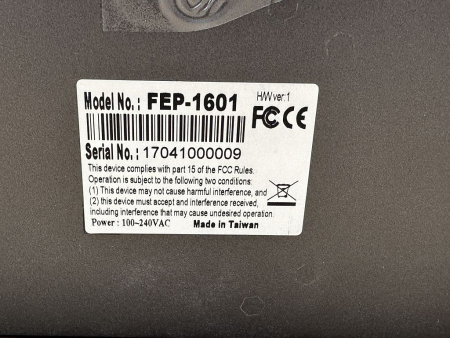 Preview: FEP-1601 16 FE PoE Switch