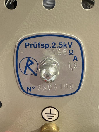Preview: RPT Ruhstrat Prüf-Leistungswiderstand 196Ω Hochspannungs Prüfwiderstand 2,5kV 3369199 (gebraucht)