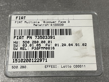 73503391 original Fiat Multipla 2001-2010 Bipower engine control unit NEW