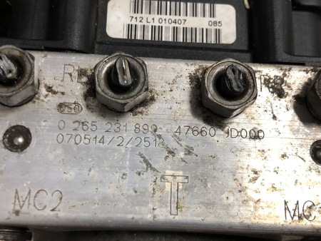 Preview: 0265231899 47660-JD000 0265800609 ABS module Nissan QASHQAI