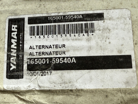 Yanmar Lichtmaschine 16500159540A 165001-59540-A 24V 50A (Neu)