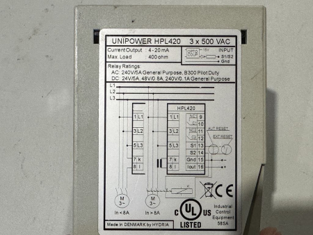 Preview: Unipower HPL420 load monitor 3x500 VAC
