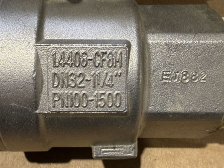 OMAL EA0035U2C067 elektrischer Kugelhahn DN32-1¼" PN100-1500 Edelstahl Ventil 24V AC/DC Marine geeignet (gebraucht)