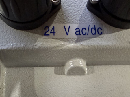 Preview: OMAL EA0035U2C067 elektrischer Kugelhahn DN32-1¼" PN100-1500 Edelstahl Ventil 24V AC/DC Marine geeignet (gebraucht)