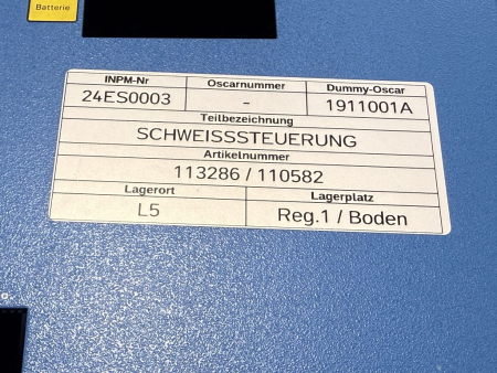 Preview: Harms+Wende HW2000 medium frequency system welding controller HWI2808WFSERIAL0100 18096 used
