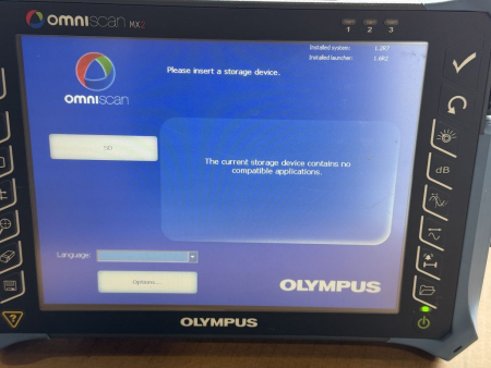 Olympus OmniScan MX2 multi-technology inspection device OMNI2-103134 OMNI-M2-PA32128PR used