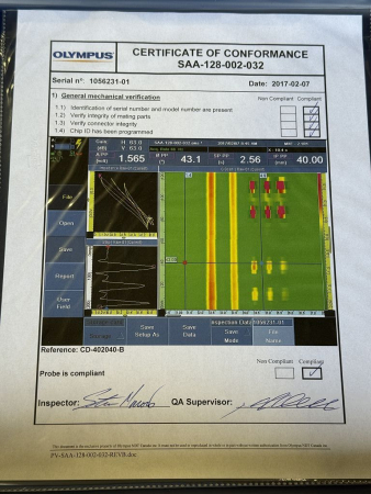Preview: Olympus Phased Array Prüfkopf Ultraschallsonde SAA-128-002-032 gebraucht