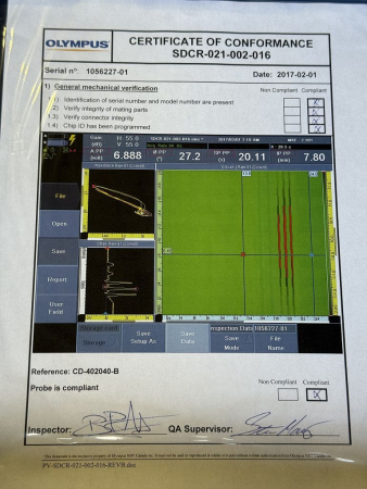 Preview: Olympus Eddy Current Prüfkopf R/D Tech SDCR-021-002-016 gebraucht
