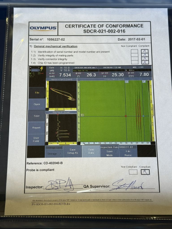 Preview: Olympus Eddy Current Array Prüfkopf SDCR-021-002-016 R/D TECH gebraucht