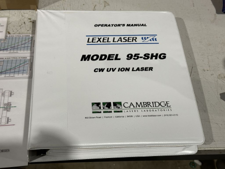 UV Argon-Ionenlaser Lexel Laser 95SHG