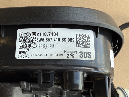 Original Audi A5 S5 RS5 RHD Außenspiegelgehäuse 8W6857410BS rechts, elektrisch verstellbar, satinschwarz (Neu)