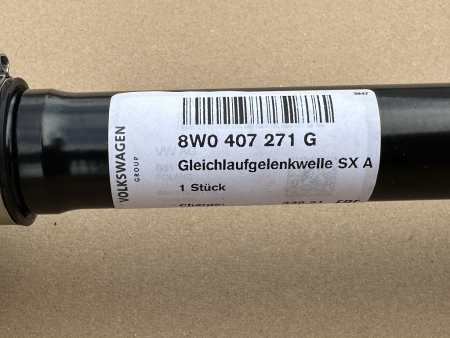 Preview: 8W0407271G original Audi A4 A5 S4 S5 drive shaft right NEW