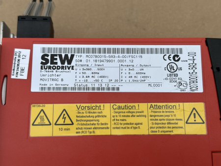 MC07B0015-5A3-4-00/FSC11B SEW EURODRIVE frequency inverter