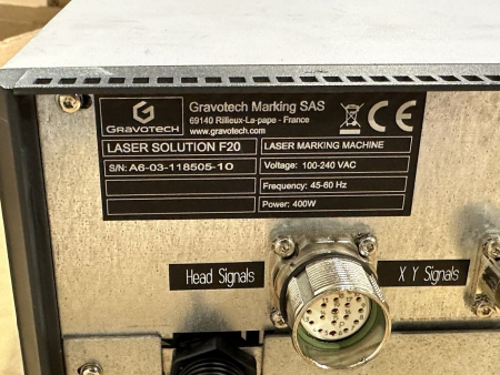 Laser Solution F20 Gravotech Marking SAS Laser Marking Mashine