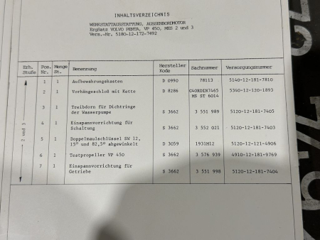 Workshop Equipment Outboard Motor Volvo Penta VP 450 Test Propeller #6