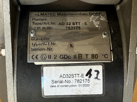 ALMATEC AD32STT-E Druckluft-Membranpumpe – gebraucht
