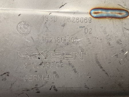 1830-7628069 Nachschalldämpfer Abgasklappe links BMW 650i F13 V8 NEUwertig