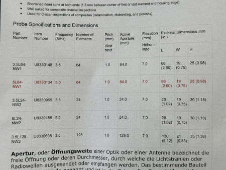 Olympus 5L64-NW1 Phased Array Prüfkopf XAAB-0067 gebraucht