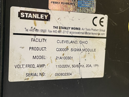 21A100301 Q3000P Sigma module Stanley Electronic EC screwdriver Nutrunner control