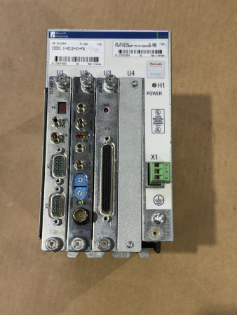 Bosch Rexroth Indramat CCD01.1-KE12-01-FW Controller with Firmware FWA-CLC*DP-SY3-06V06-MS and Plug-In Cards CLC-D02.3, DA002.1, DEA28.1 (used, REMAN)