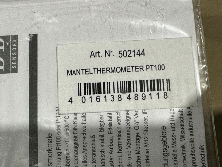 Preview: B+B 502144 PT100 jacket thermometer temperature sensor