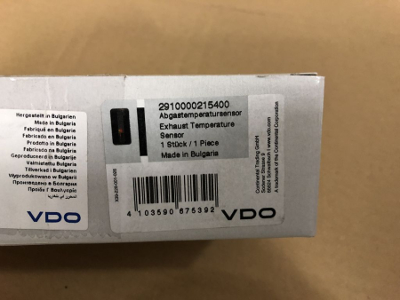 Preview: 2910000215400 8K0906088C VDO Sensor Abgastemperatur Audi 3.0 TDI