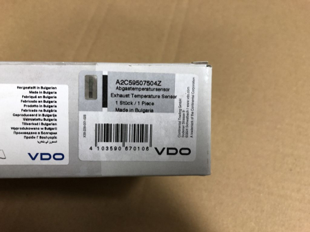 Preview: A2C59507504Z 03L906088EJ VDO Sensor Abgastemperatur VW 2.0 TDI NEU