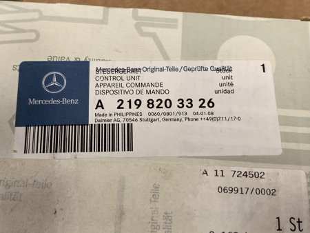 Preview: A2198203326 Original Mercedes CLS C219 Tür Steuergerät NEU