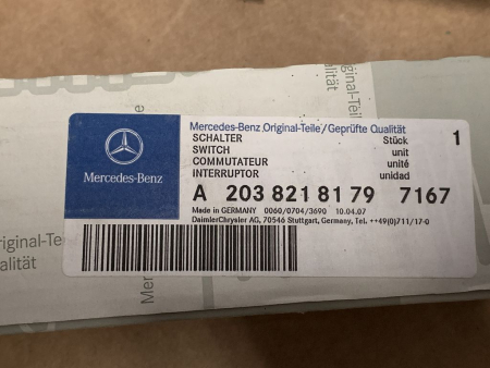 A2038218179 Schalter Parktronic ESP Mercedes W203 NEU