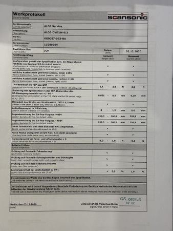 ALO3-DYD2W-5.3 SCANSONIC Laser Head Laser Processing Optics KG0087-093-BA (used, tested)