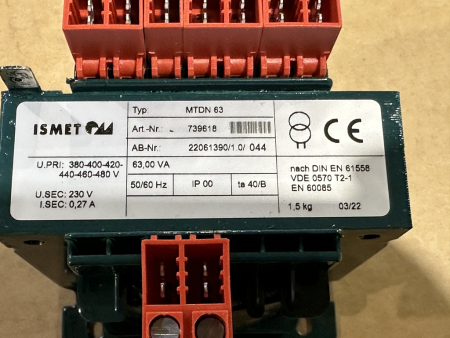 Preview: MTDN 63 739618 ISMET transformer