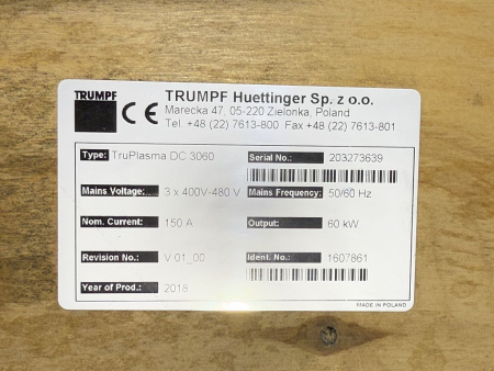 Preview: Trumpf Hüttinger TruPlasma DC 3060 60W Generator NEW & OVP