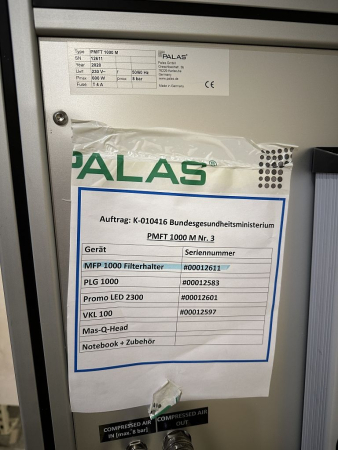 Preview: PALAS PMFT 1000 M Schutzmasken Prüfstand Filtertestsystem gebraucht