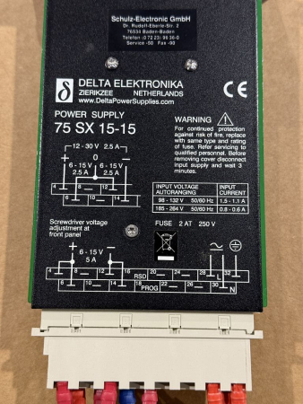 Preview: Delta Elektronika 75 SX 15-15 Netzteil Power Supply 75 SX 15-15 (gebraucht)