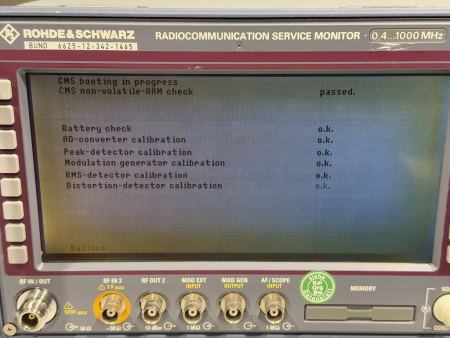 0840.0009.42 Rohde & Schwarz CMS 42 Y Radiocommunication Service Monitor (0,4 – 1.000 MHz) mit Option CMS-B49 SN:846697/047