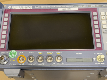 0840.0009.42 Rohde & Schwarz CMS 42 Y Radiocommunication Service Monitor (0,4 – 1.000 MHz) mit Option CMS-B49 SN:846697/047