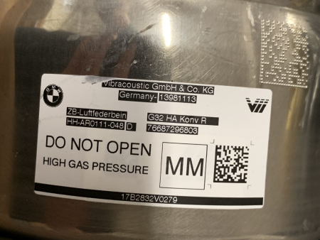 Preview: 814903015533 Air spring strut original BMW 6er GT G32 rear right NEW