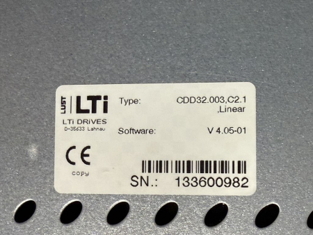 LUST / LTi Drives CDD32.003.C2.1 Linear Servo Drive – incl. CM-CAN1 module – used