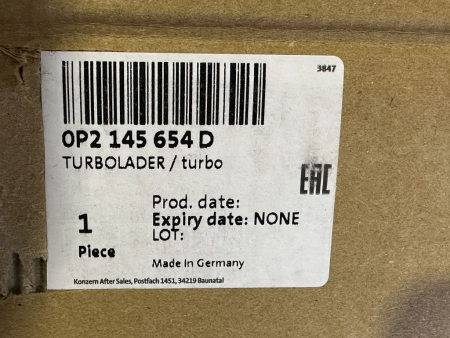 0P2145654D original Audi RSQ8 turbocharger DWNB V8 4.0 600ps NEW